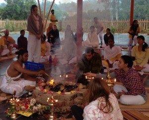 Puja in the Kali temple